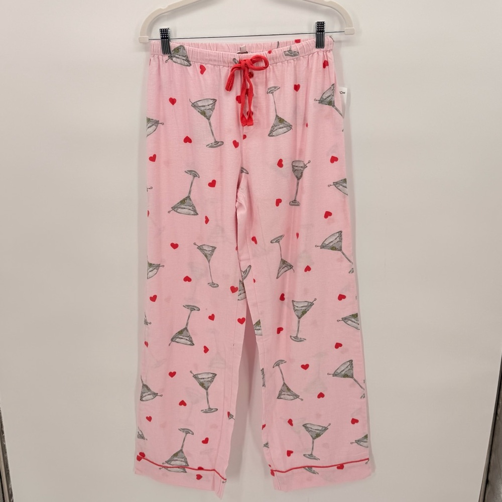 PJ Salvage NWT Martini Print Cotton 2 Piece Pajama Set Wms SizeS Small & Large - Picture 5 of 12